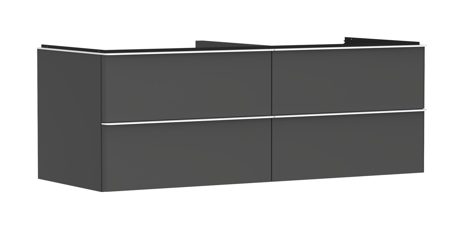 Hansgrohe Waschtischunterschrank Xelu Q DGM 1360 x 540 mm m.4SK für Kons.mit AWT MW, 495 x 1360 x 570 mm, Farbe weiß Bild 1