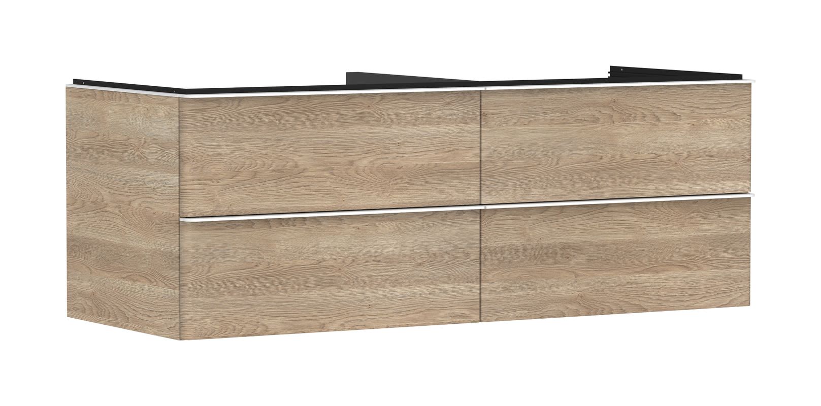 Hansgrohe Waschtischunterschrank Xelu Q ECHN 1360 x 540 mm m.4SK für Kons.mit AWT MW, 495 x 1360 x 570 mm, Farbe weiß Bild 1