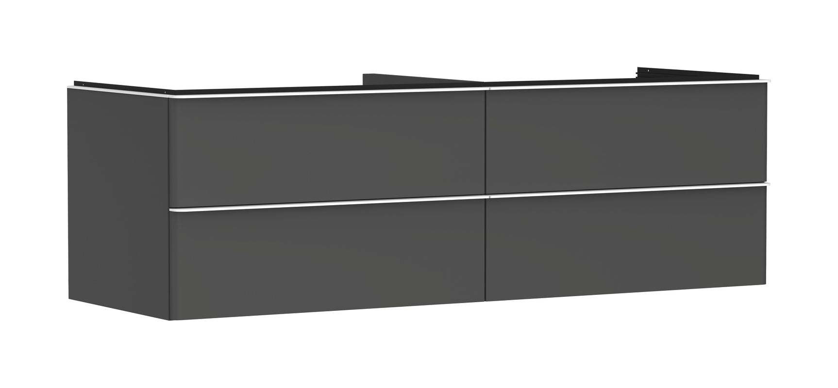 Hansgrohe Waschtischunterschrank Xelu Q DGM 1560 x 540 mm m.4SK für Kons.mit AWT MW, 495 x 1560 x 570 mm, Farbe weiß Bild 1