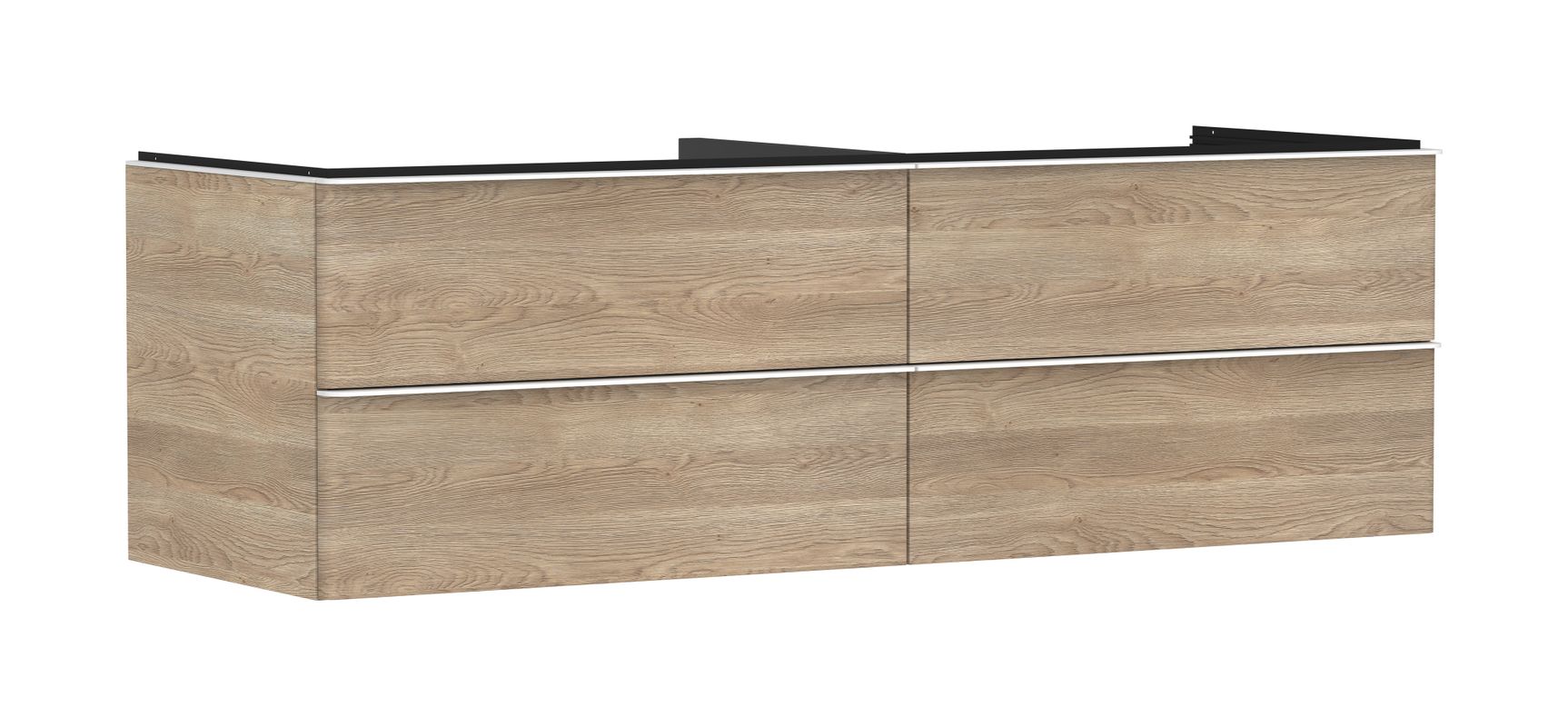Hansgrohe Waschtischunterschrank Xelu Q ECHN 1560 x 540 mm m.4SK für Kons.mit AWT MW, 495 x 1560 x 570 mm, Farbe weiß Bild 1
