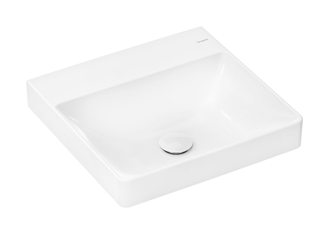 Hansgrohe Handwaschbecken Xelu Q 500 x 480 mm ohne Hahnloch u.Überlauf SmartClean weiss, 130 x 480 mm, Farbe weiß Bild 1