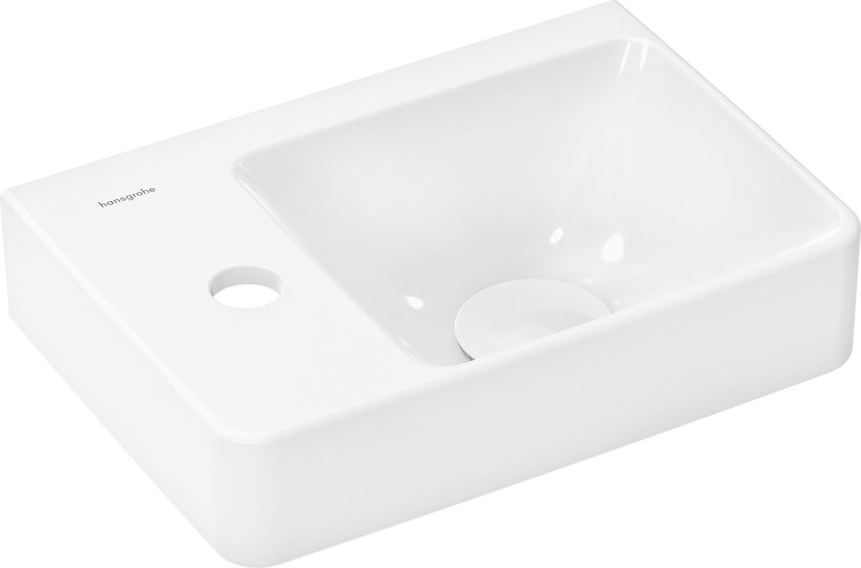 Hansgrohe Handbwaschbecken Xelu Q 360 x 250 mm mit Abl.li mit Hahn./ohne ÜBL, SmartClean weiss, 115 x 250 mm, Farbe weiß Bild 1