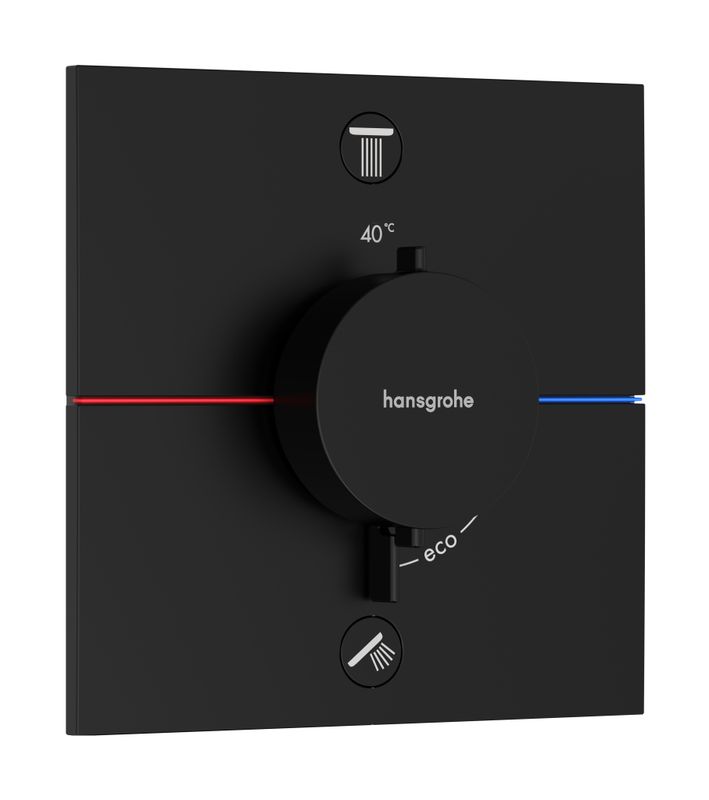 Hansgrohe Fertigset UP-Thermostat ShowerSelect Comfort E, 2 Verbraucher, Farbe schwarz Bild 1