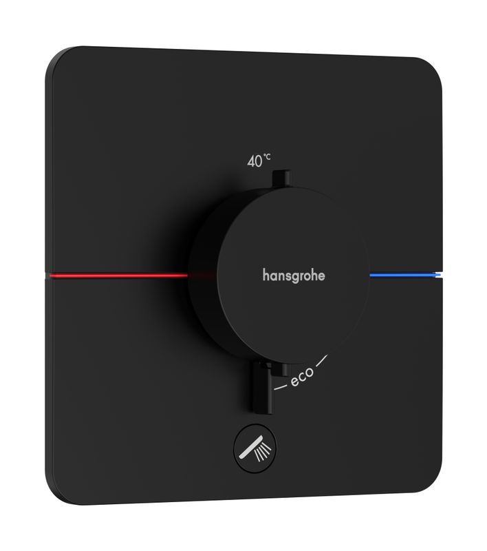 Hansgrohe Fertigset UP-Thermostat ShowerSelect Comfort Q 1 Verbraucher / 1 Ausgang schw, Farbe schwarz Bild 1