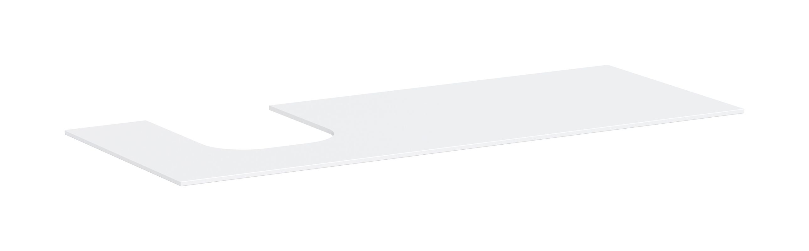 Hansgrohe Konsole Xevolos E 1370 / 550 mm mit Ausschnit.li für WTge 500 / 480 mm, 1370 x 550 mm, Farbe weiß Bild 1