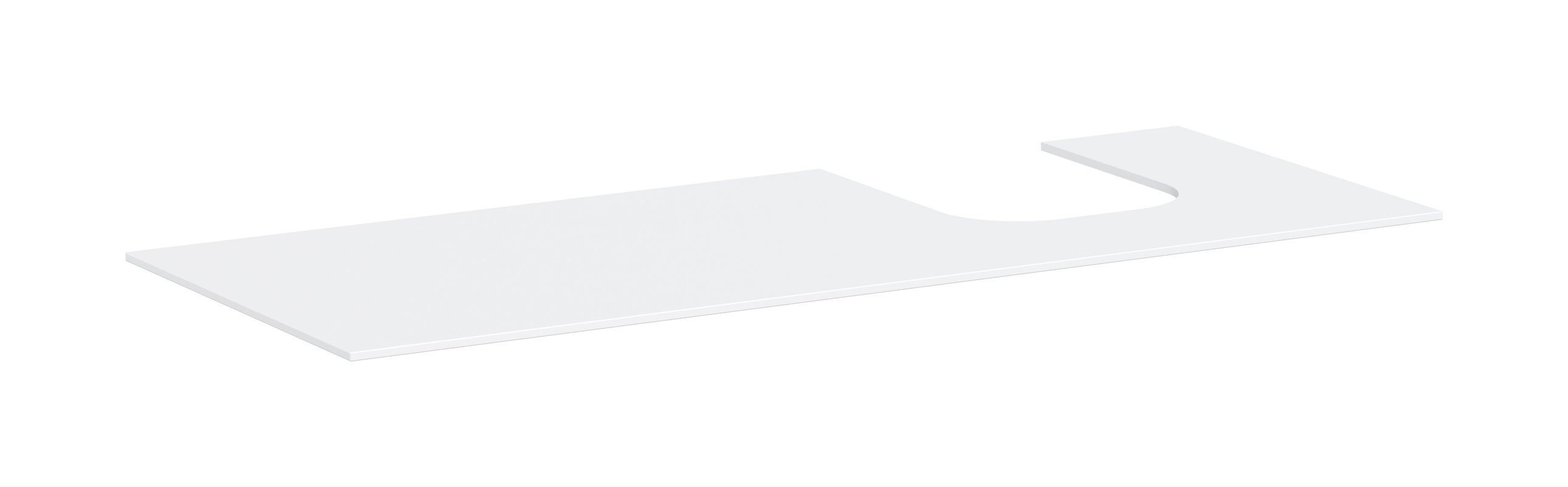 Hansgrohe Konsole Xevolos E 1370 / 550 mm mit Ausschnit.re für WTge 500 / 480 mm, 1370 x 550 mm, Farbe weiß Bild 1