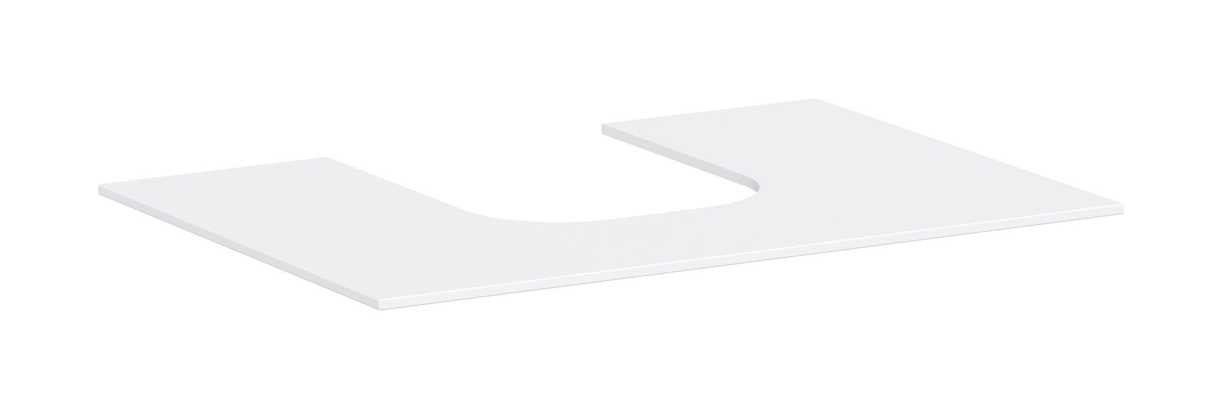 Hansgrohe Konsole Xevolos E 780 / 550 mm mit Ausschnit.mi.für WTge 600 / 480 mm, 780 x 550 mm, Farbe weiß Bild 1
