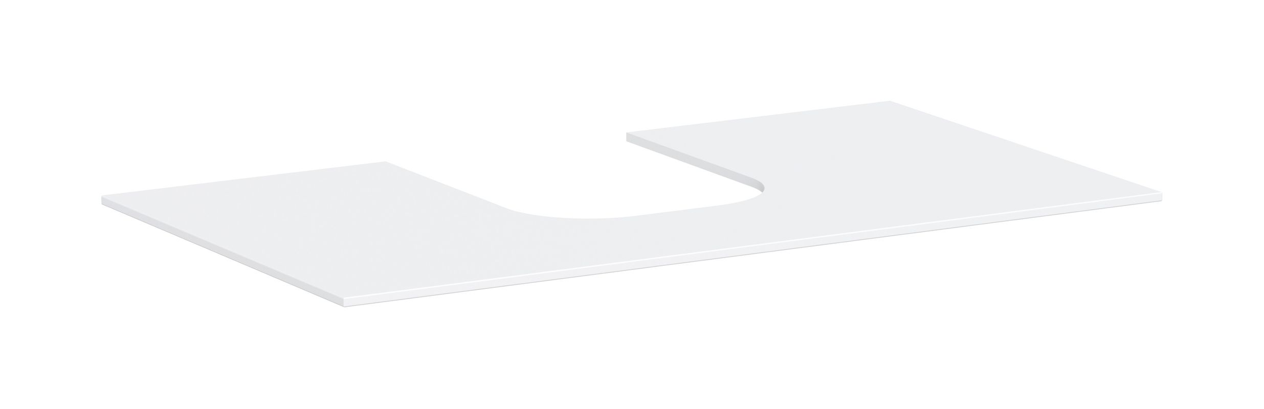 Hansgrohe Konsole Xevolos E 980 / 550 mm mit Ausschnit.mi.für WTge 600 / 480 mm, 980 x 550 mm, Farbe weiß Bild 1