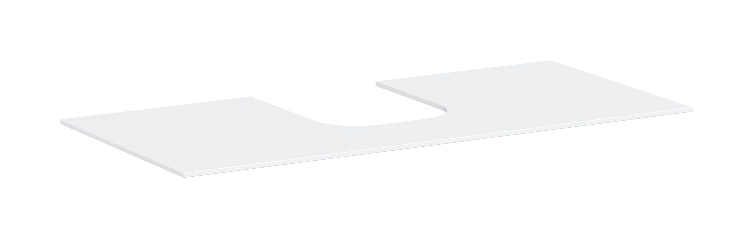Hansgrohe Konsole Xevolos E 1180 / 550 mm mit Ausschnit.mi.für WTge 600 / 480 mm, 1180 x 550 mm, Farbe weiß Bild 1