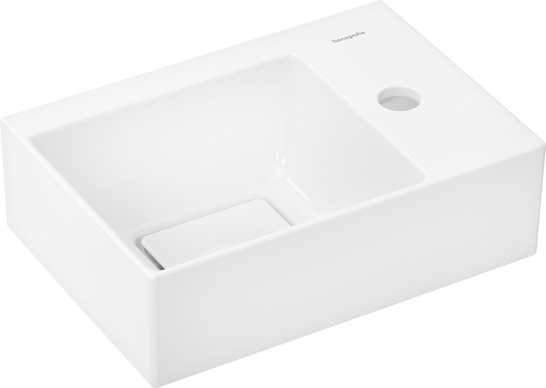 Hansgrohe Handwaschbecken Xevolos E 360 x 250 mm mit Hah.rechts ohne Überlauf, SmartClean weiss, 110 x 250 mm, Farbe weiß Bild 1