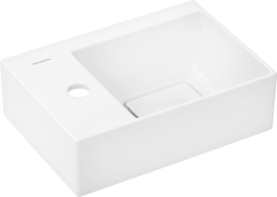 Hansgrohe Handwaschbecken Xevolos E 360 x 250 mm mit Hah.links ohne Überlauf, SmartClean weiss, 171 x 250 mm, Farbe weiß Bild 1