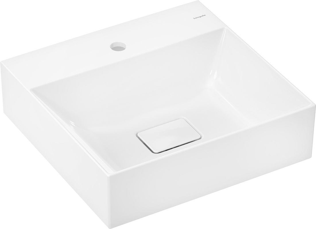 Hansgrohe Waschtisch Xevolos E 500 x 480 mit Hahnloch ohne Überlauf, SmartClean weiss, 190 x 480 mm, Farbe weiß Bild 1