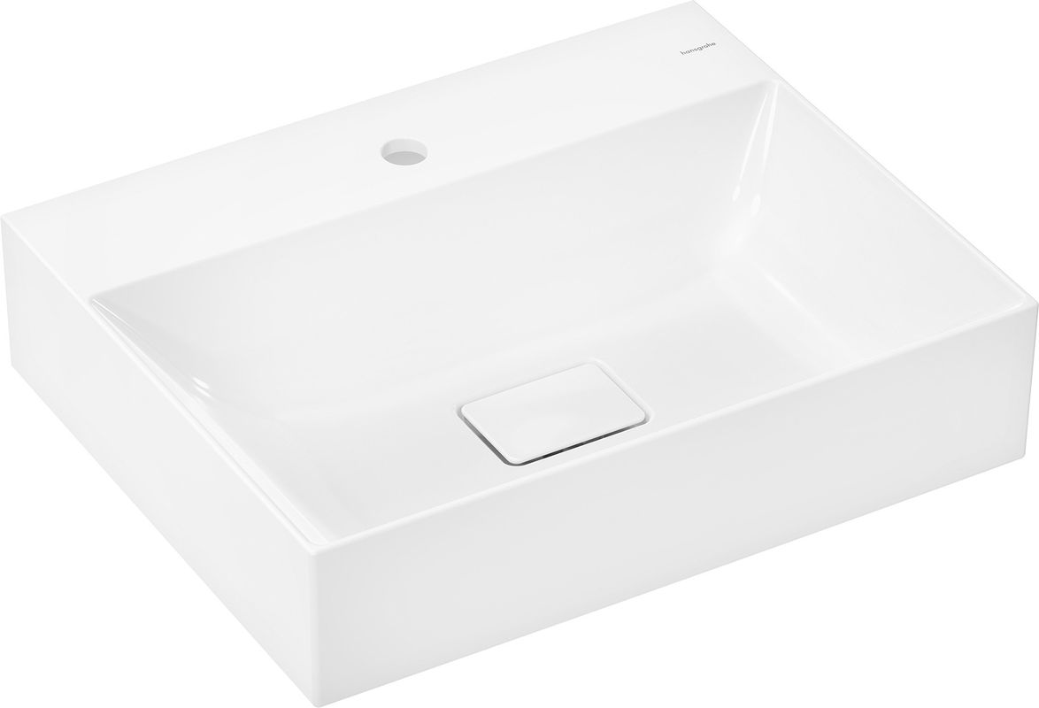 Hansgrohe Waschtisch Xevolos E 600 x 480 mm mit Hahnloch ohne Überlauf, SmartClean weiss, 190 x 480 mm, Farbe weiß Bild 1