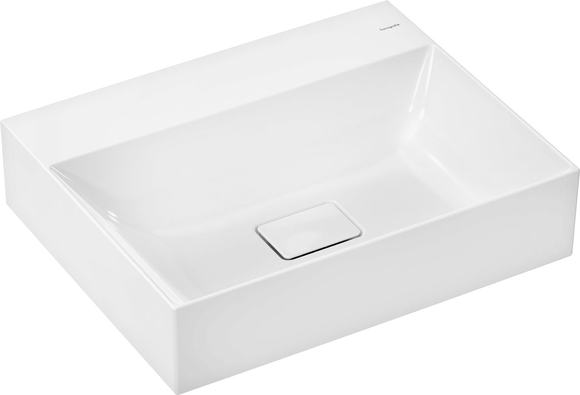Hansgrohe Waschtisch Xevolos E 600 x 480 mm ohne Hahnloch / Überlauf, SmartClean weiss, 140 x 480 mm, Farbe weiß Bild 1