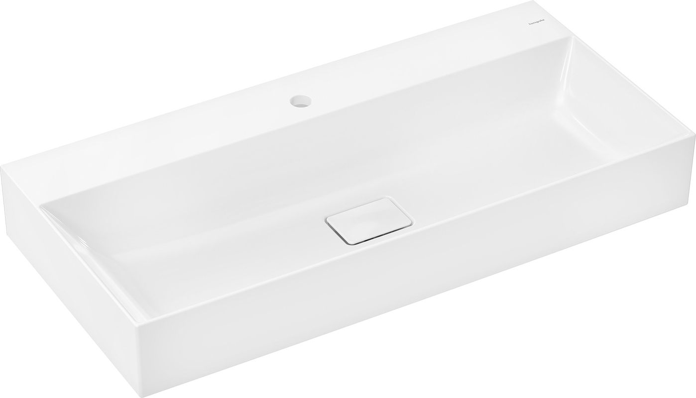 Hansgrohe Waschtisch Xevolos E 1000 x 480 mit Hahnloch ohne Überlauf, SmartClean weiss, 190 x 480 mm, Farbe weiß Bild 1