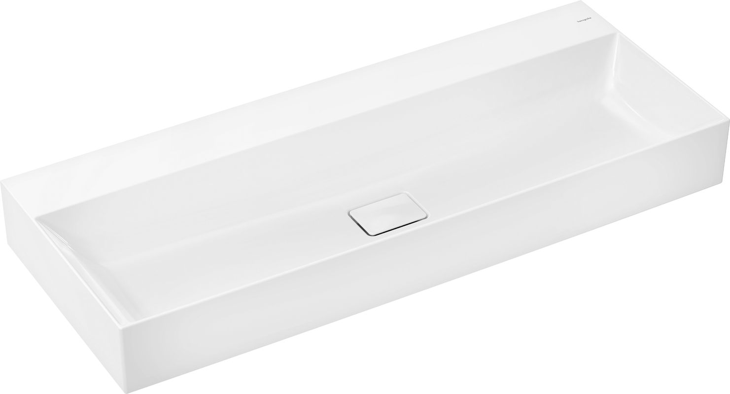 Hansgrohe Waschtisch Xevolos E 1200 x 480 mm, ohne Überlauf, SmartClean weiss, 190 x 480 mm, Farbe weiß Bild 1