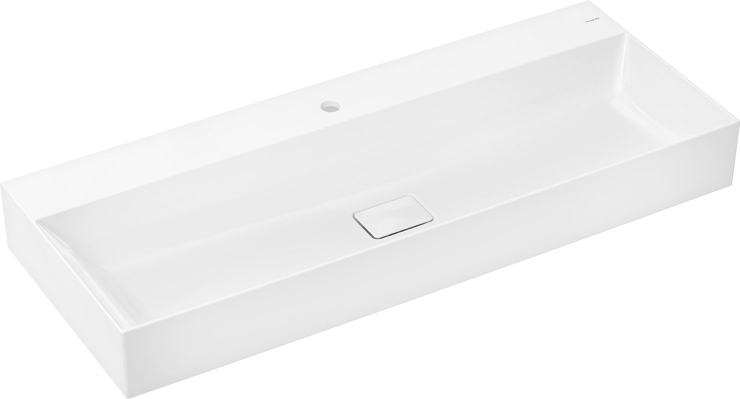 Hansgrohe Aufsatzwaschtisch ge Xevolos E 1200 x 480 mm mit Hahnl.ohne Überl.SmartClean we, 190 x 480 mm, Farbe weiß Bild 1