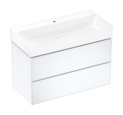 Hansgrohe Waschtisch Xevolos E 1000 x 480 mit Hahnloch ohne Überlauf, SmartClean weiss, 190 x 480 mm, Farbe weiß Bild 2