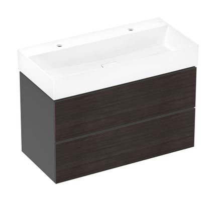 Hansgrohe Waschtisch Xevolos E 1000 x 480 mm mit 2 Hahn.ohne Überlauf, SmartClean weiss, 190 x 480 mm, Farbe weiß Bild 2