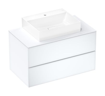 Hansgrohe Konsole Xevolos E 980 / 550 mm mit Ausschnit.mi.für WTge 600 / 480 mm, 980 x 550 mm, Farbe weiß Bild 2