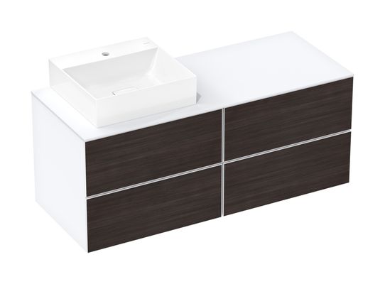 Hansgrohe Konsole Xevolos E 1370 / 550 mm mit Ausschnit.li für WTge 500 / 480 mm, 1370 x 550 mm, Farbe weiß Bild 2