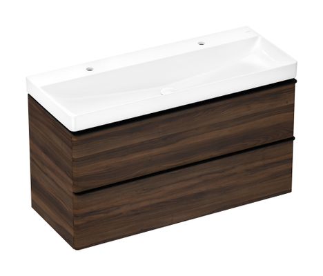 Hansgrohe Waschtisch Xelu Q 1200 x 480 mm mit Hahn.ohne Überlauf, SmartClean weiss, 130 x 480 mm, Farbe weiß Bild 2