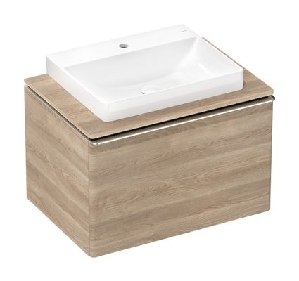Hansgrohe Aufsatzwaschtisch ge Xelu Q 600 x 480 mm mit Hahnl.ohne Überl.SmartClean weiss, 130 x 480 mm, Farbe weiß Bild 2