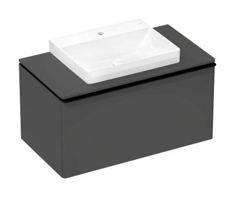 Hansgrohe Aufsatzwaschtisch ge Xelu Q 600 x 480 mm mit Hahnl.ohne Überl.SmartClean weiss, 130 x 480 mm, Farbe weiß Bild 3