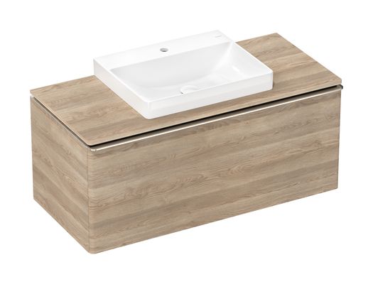 Hansgrohe Aufsatzwaschtisch ge Xelu Q 600 x 480 mm mit Hahnl.ohne Überl.SmartClean weiss, 130 x 480 mm, Farbe weiß Bild 4