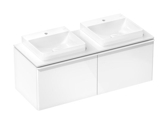 Hansgrohe Aufsatz-Handwaschbecken ge Xelu Q 500 x 480 mm mit Hahnlo.ohne Überl.SmartClean we, 130 x 480 mm, Farbe weiß Bild 4