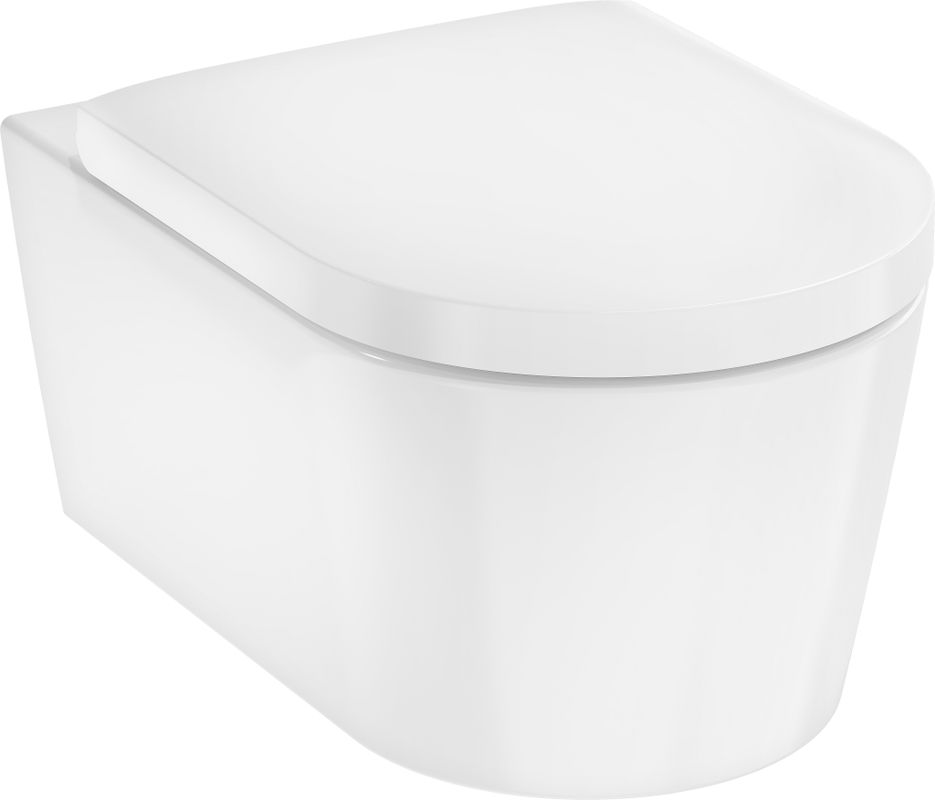 Hansgrohe Wand WC Set EluPura S 540 x 360 mm ohne SPR, mit WC Sitz SoftCl.u.QuickRe.SMC we, 400 x 366 mm, Farbe weiß Bild 1