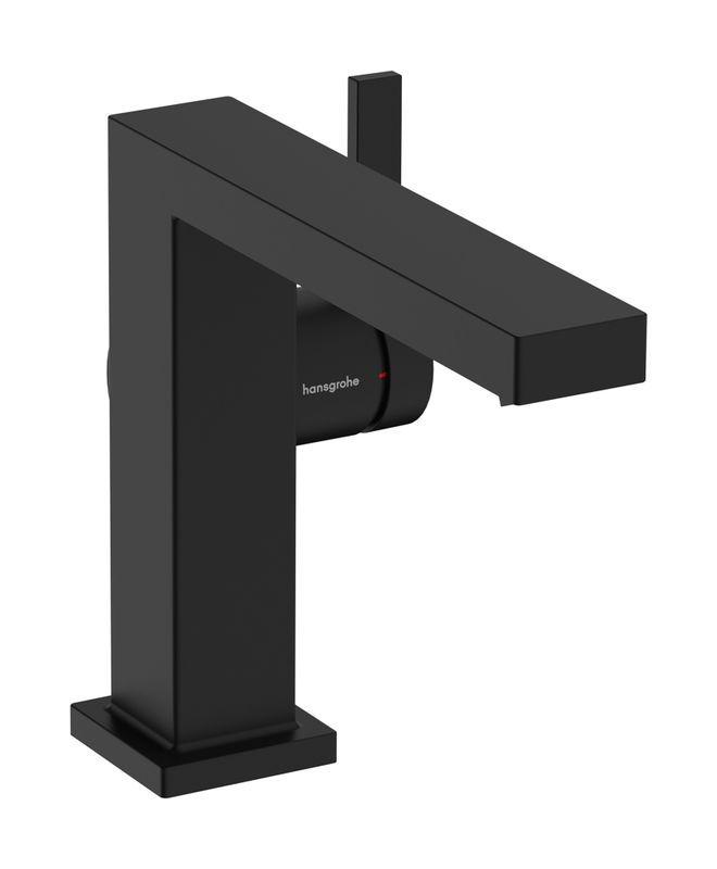 Hansgrohe WTM 110 Tecturis E Fine CoolStart, mit Zugstangen-Ablaufgarnitur MSW, Farbe schwarz Bild 1