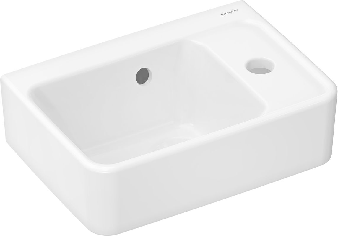 Hansgrohe Handwaschbecken Xanuia Q 360 x 250 mm, mit Hahnloch und Überlauf weiss, 150 x 250 mm, Farbe weiß Bild 1