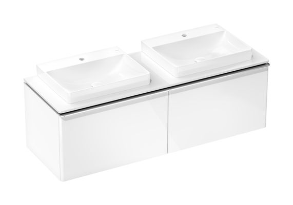 Hansgrohe Aufsatzwaschtisch ge Xelu Q 600 x 480 mm mit Hahnl.ohne Überl.SmartClean weiss, 130 x 480 mm, Farbe weiß Bild 6