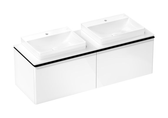 Hansgrohe Aufsatzwaschtisch ge Xelu Q 600 x 480 mm mit Hahnl.ohne Überl.SmartClean weiss, 130 x 480 mm, Farbe weiß Bild 7