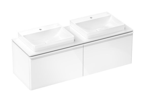Hansgrohe Aufsatzwaschtisch ge Xelu Q 600 x 480 mm mit Hahnl.ohne Überl.SmartClean weiss, 130 x 480 mm, Farbe weiß Bild 8