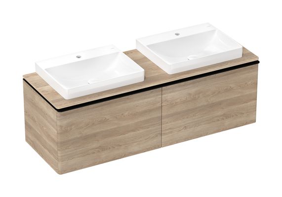 Hansgrohe Aufsatzwaschtisch ge Xelu Q 600 x 480 mm mit Hahnl.ohne Überl.SmartClean weiss, 130 x 480 mm, Farbe weiß Bild 12