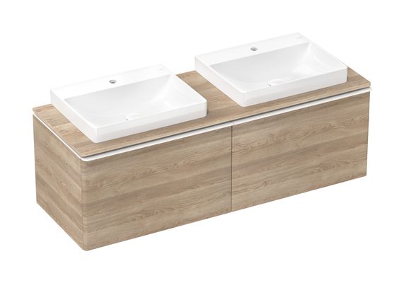 Hansgrohe Aufsatzwaschtisch ge Xelu Q 600 x 480 mm mit Hahnl.ohne Überl.SmartClean weiss, 130 x 480 mm, Farbe weiß Bild 13