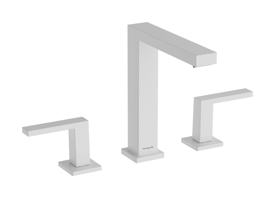 Hansgrohe 3-Loch WTA 150 Tecturis E, mit Push-Open Ablaufgarnitur MW, Farbe weiß Bild 1