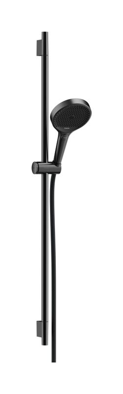 Hansgrohe Brauseset Rainfinity 130 3jet EcoSm Unica S Puro Typ 90 Push Schieber BBC, Farbe black chrome Bild 1