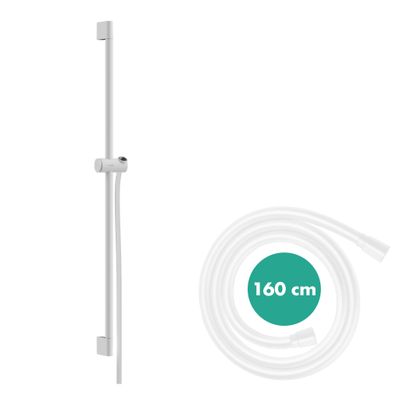 Hansgrohe Brausestange Unica / Pulsify 900 mm, mit Push Schieber und Brauseschlauch MW, 959 mm, Farbe weiß Bild 2