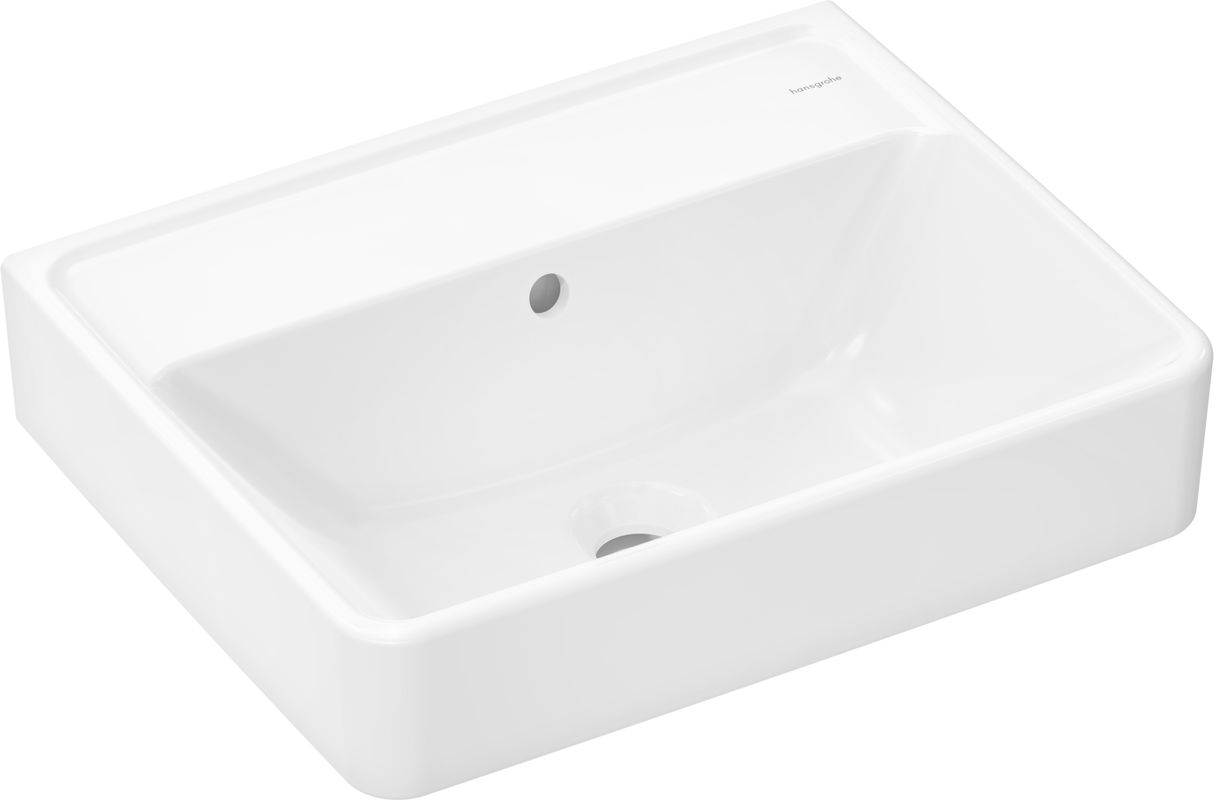 Hansgrohe Handwaschbecken Xanuia Q 500 x 390 mm, ohne Hahnloch mit Überlauf weiss, 170 x 390 mm, Farbe weiß Bild 1