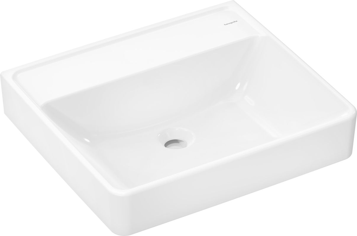 Hansgrohe Waschtisch Xanuia Q 550 x 480 mm, ohne Hahnloch u.Überlauf weiss, 170 x 480 mm, Farbe weiß Bild 1