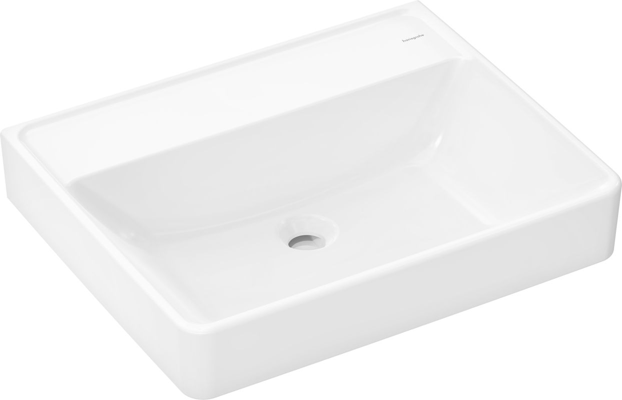 Hansgrohe Waschtisch Xanuia Q 600 x 480 mm, ohne Hahnloch u.Überlauf, SMC weiss, 170 x 480 mm, Farbe weiß Bild 1
