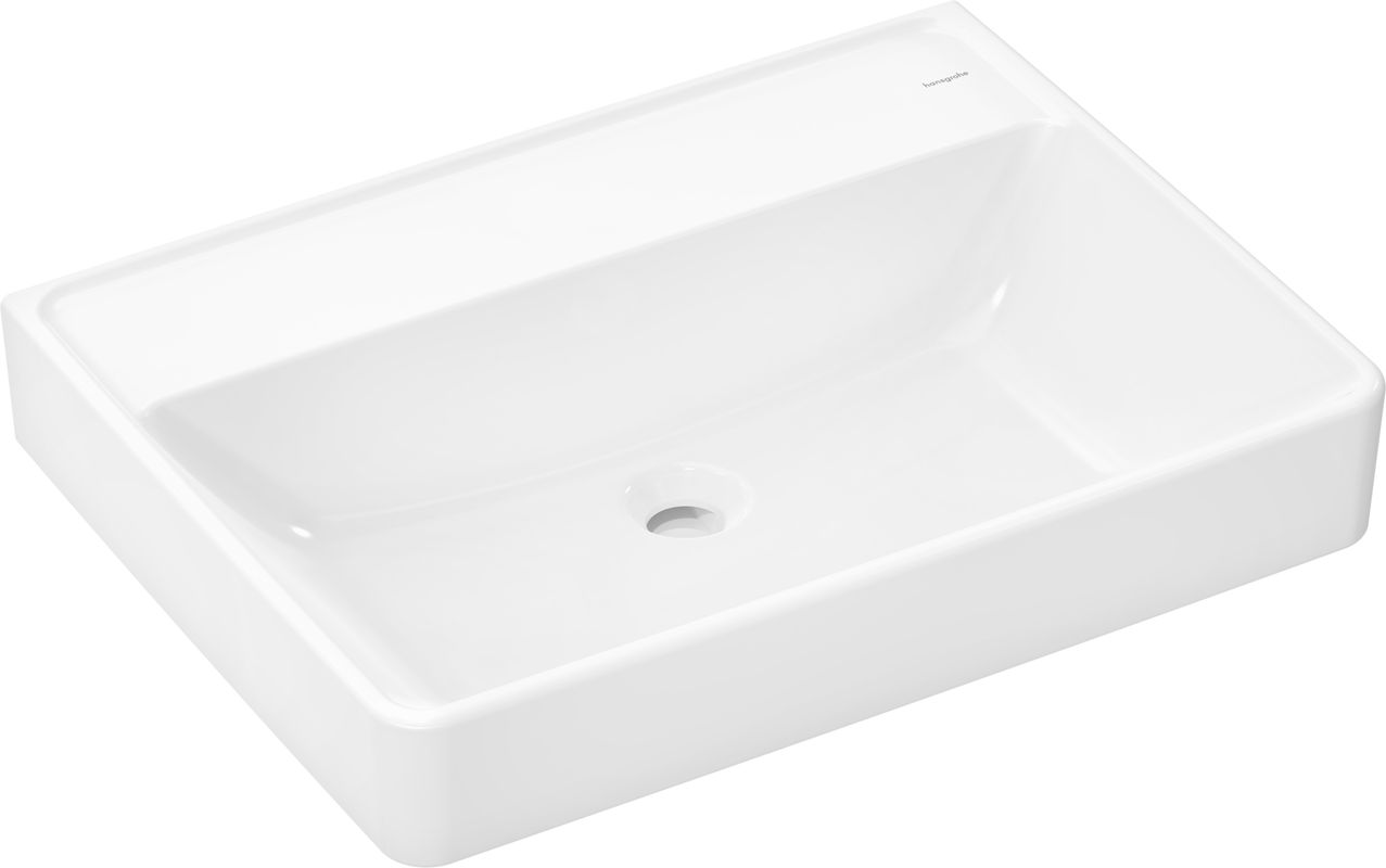 Hansgrohe Waschtisch Xanuia Q 650 x 480 mm, ohne Hahnloch und Überlauf weiss, 170 x 480 mm, Farbe weiß Bild 1
