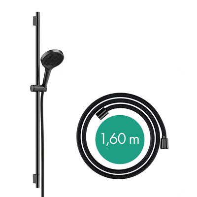 Hansgrohe Brauseset Rainfinity 130 3jet, mit Unica S Puro Typ 90 Push Schieber MSW, Farbe schwarz Bild 2