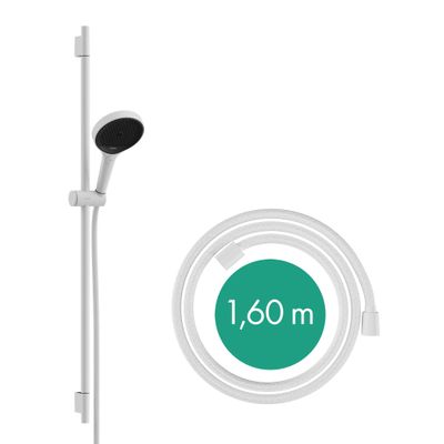 Hansgrohe Brauseset Rainfinity 130 3jet, mit Unica S Puro Typ 90 Push Schieber MW, Farbe weiß Bild 2