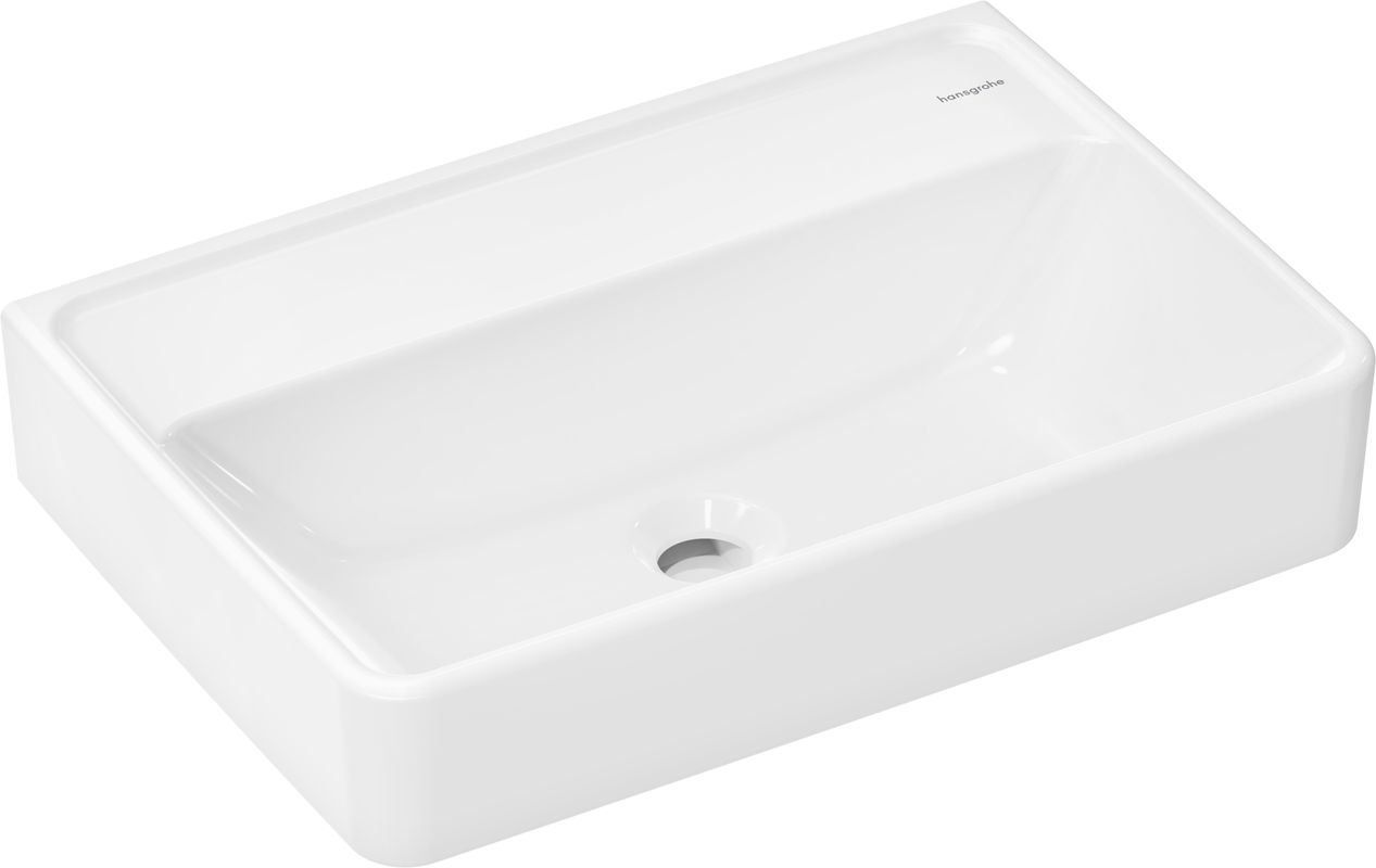 Hansgrohe Waschtisch Compact Xanuia Q 550 x 370 mm, ohne Hahnloch und Überlauf weiss, 165 x 370 mm, Farbe weiß Bild 1