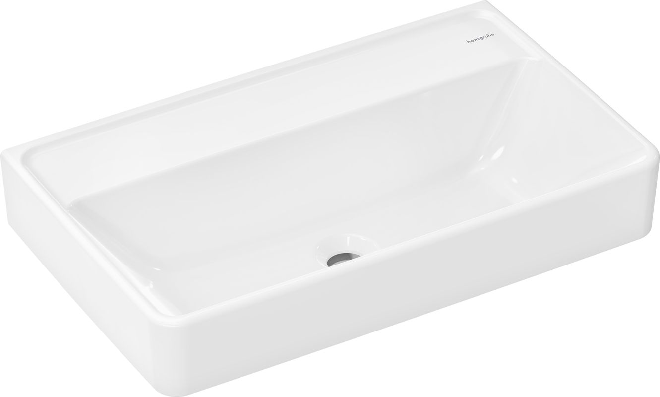 Hansgrohe Waschtisch Compact Xanuia Q 650 x 390 mm, ohne Hahnloch u.Überlauf weiss, 170 x 390 mm, Farbe weiß Bild 1