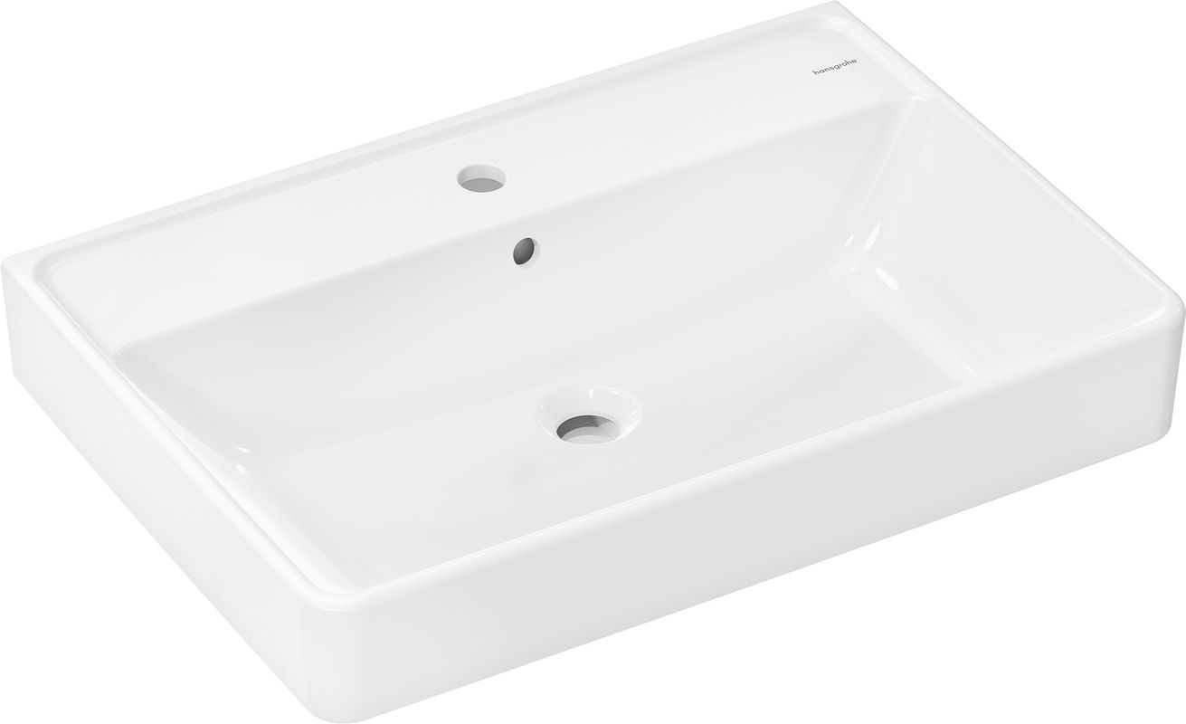 Hansgrohe Aufsatzwaschtisch geschli.Xanuia Q 700 / 480 mm, mit Hahnloch u.Überlauf weiss, 170 x 480 mm, Farbe weiß Bild 1